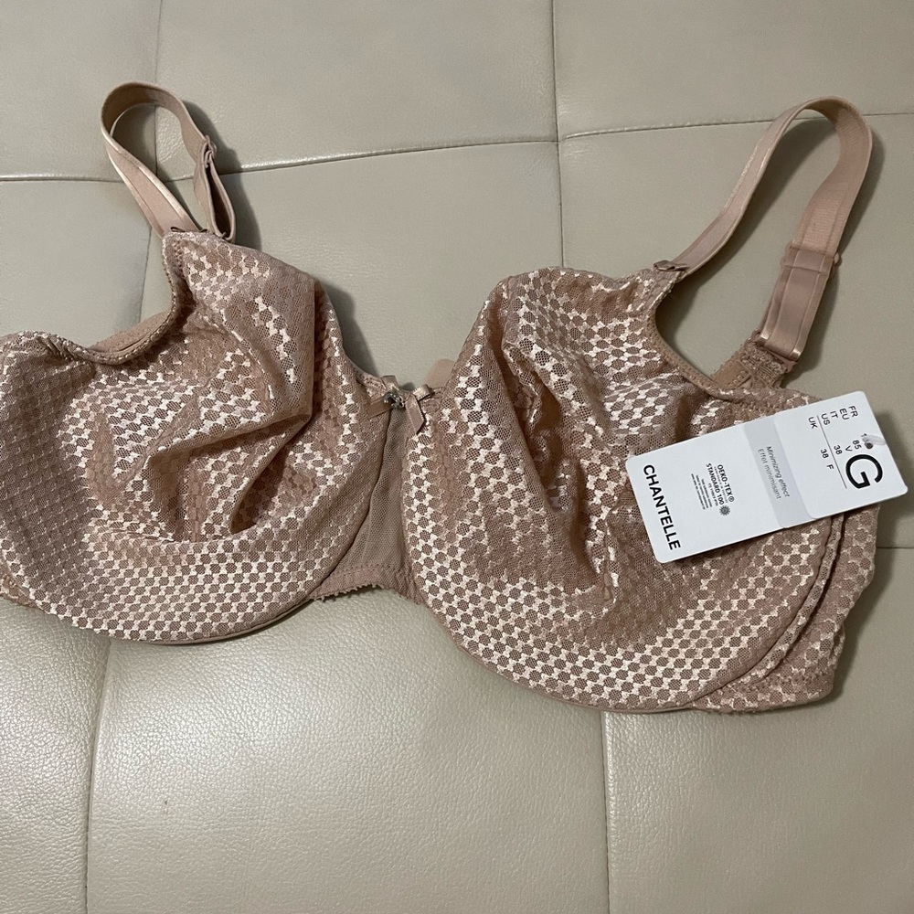 NWT CHANTELLE NUDE SIZE UK 38F / 38DDDD MAGNIFIQUE NOUVEAU FULL COVER BRA